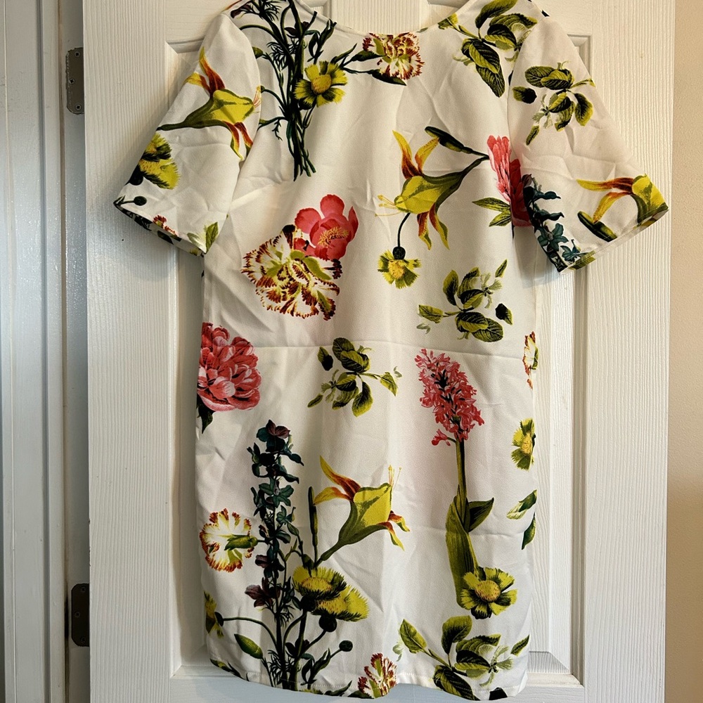 ASOS Leaf Print Dress with Green Accents